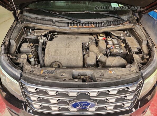 1FM5K8F81HGD01158 2017 FORD EXPLORER Black Շարժիչի բաժամունքի տեսք
