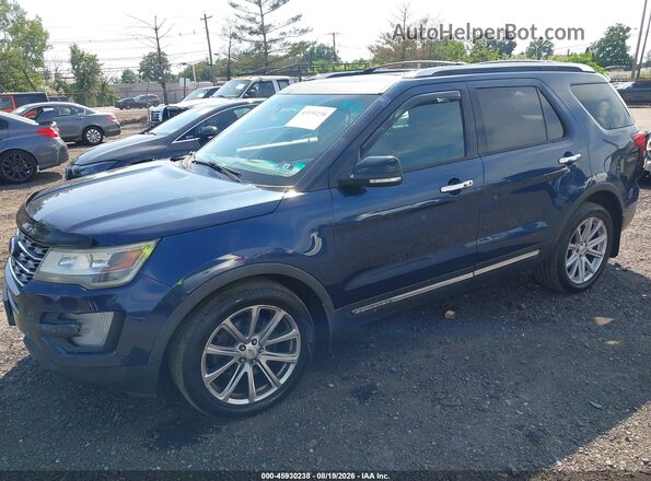 1FM5K8F82GGA10702 2016 FORD EXPLORER Blue Vista tres cuartos delantera izquierda
