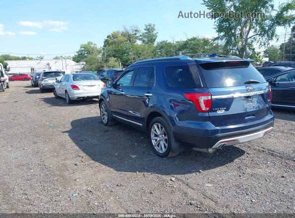 1FM5K8F82GGA10702 2016 FORD EXPLORER Blue Trasero izquierdo