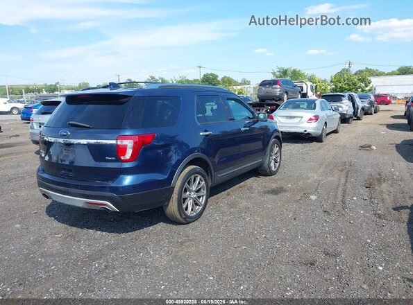 1FM5K8F82GGA10702 2016 FORD EXPLORER Blue Trasero derecho