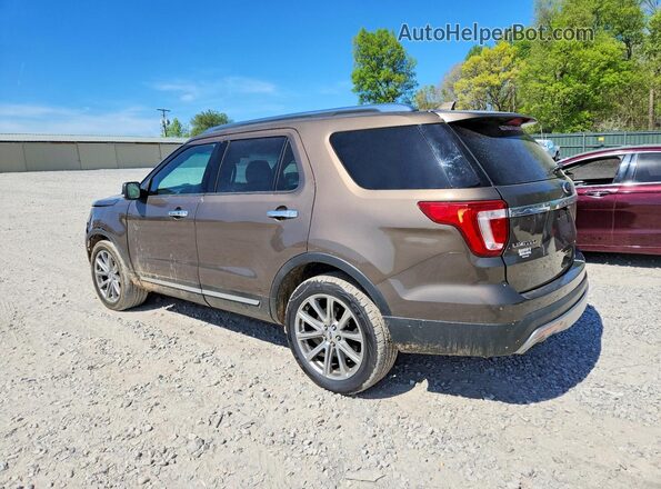 1FM5K8F82GGA42288 2016 FORD EXPLORER Brown Rear left