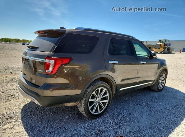 1FM5K8F82GGA42288 2016 FORD EXPLORER Brown Rear right