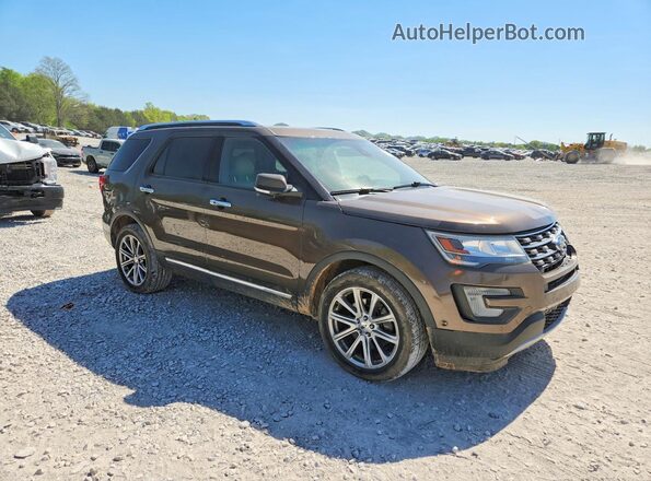 1FM5K8F82GGA42288 2016 FORD EXPLORER Brown Front right
