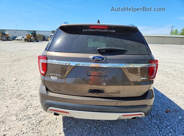 1FM5K8F82GGA42288 2016 FORD EXPLORER Brown Rear view