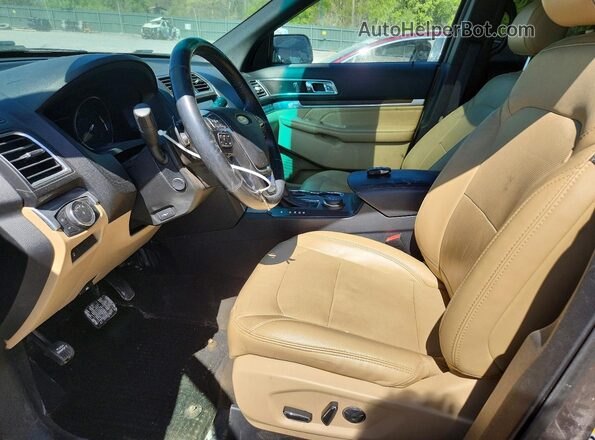 1FM5K8F82GGA42288 2016 FORD EXPLORER Brown Front interior view