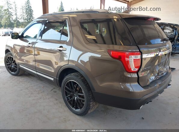 1FM5K8F82GGA73167 2016 FORD EXPLORER Brown Հետևի ձախ