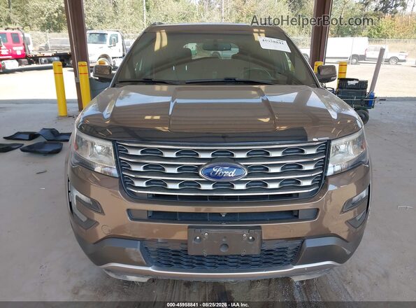 1FM5K8F82GGA73167 2016 FORD EXPLORER Brown Սարքավորումների վահանակի տեսք