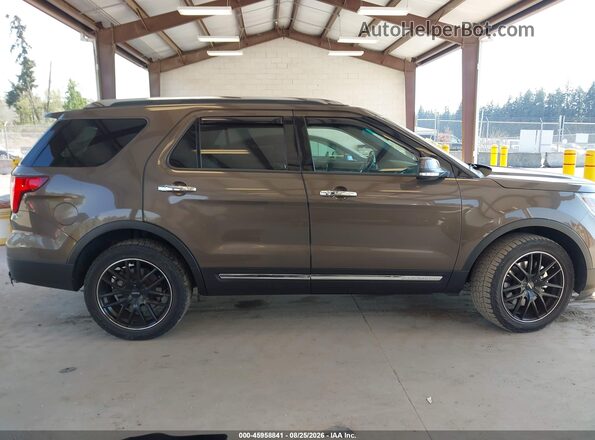 1FM5K8F82GGA73167 2016 FORD EXPLORER Brown Սալոնի հետևի տեսք