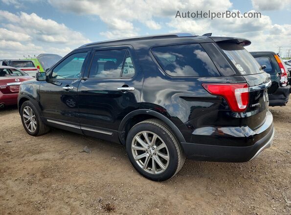 1FM5K8F82HGA35276 2017 FORD EXPLORER Black Rear left