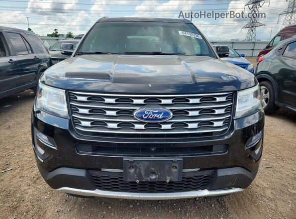 1FM5K8F82HGA35276 2017 FORD EXPLORER Black Front view
