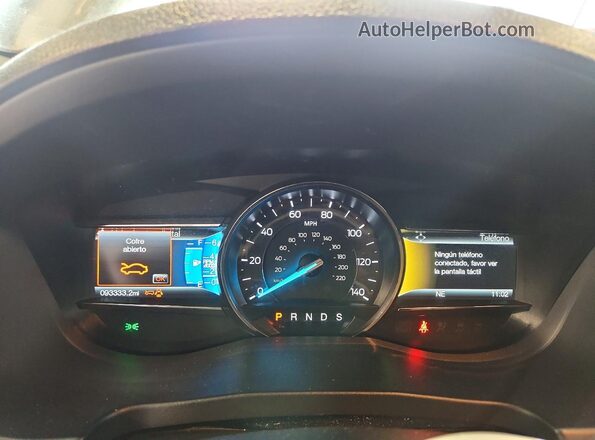 1FM5K8F82HGC27152 2017 FORD EXPLORER Gray Սարքավորումների վահանակի տեսք