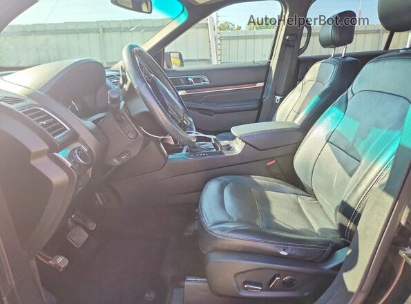 1FM5K8F83HGA34699 2017 FORD EXPLORER Black Widok wnętrza z przodu