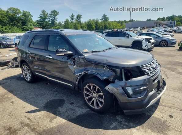 1FM5K8F84GGA36184 2016 FORD EXPLORER Gray წინა მარჯვენა