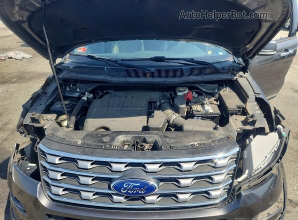 1FM5K8F84GGA36184 2016 FORD EXPLORER Gray ძრავის განყოფილების ხედი
