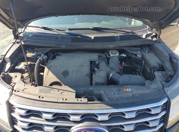 1FM5K8F84GGC90686 2016 FORD EXPLORER Black Vista del compartimento del motor