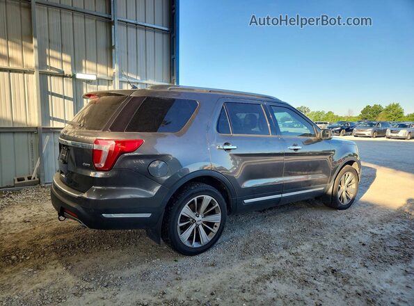 1FM5K8F85JGA26335 2018 FORD EXPLORER Gray Задня права чверть