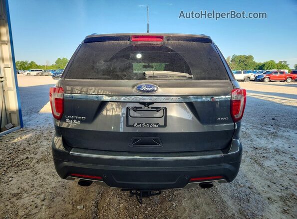 1FM5K8F85JGA26335 2018 FORD EXPLORER Gray Вид ззаду