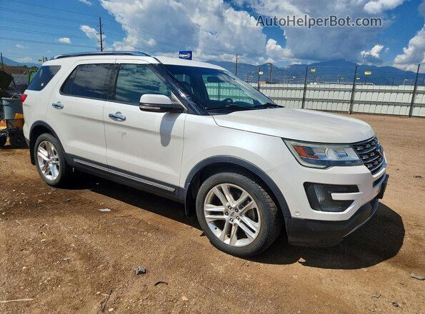 1FM5K8F86GGA25462 2016 FORD EXPLORER White Przód prawy