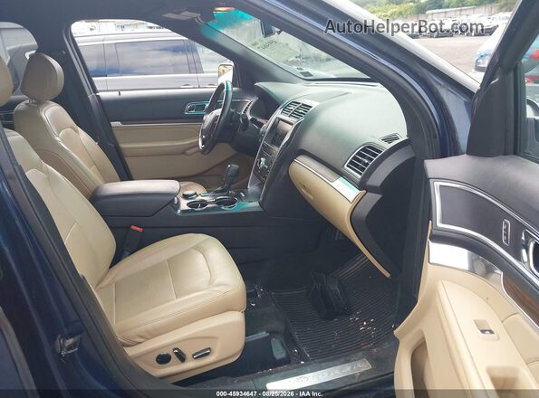 1FM5K8F86GGC19568 2016 FORD EXPLORER Blue Вид салону спереду