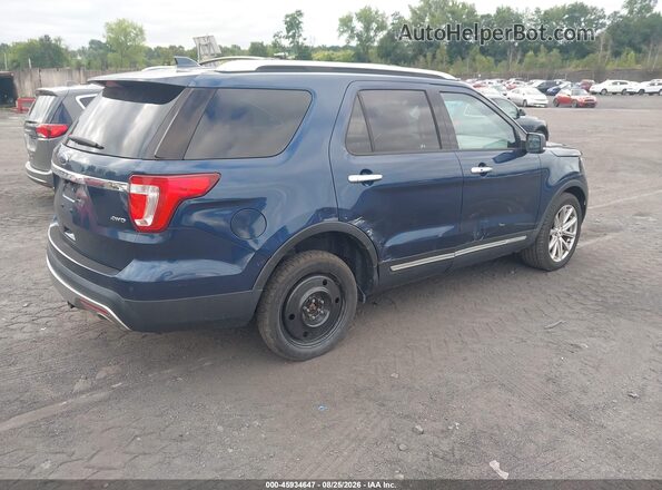1FM5K8F86GGC19568 2016 FORD EXPLORER Blue Задня права чверть