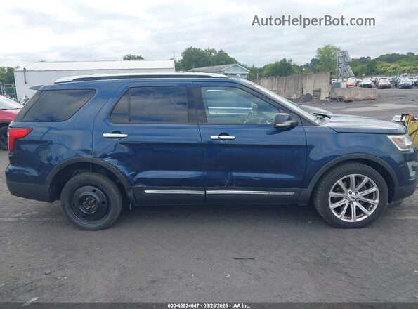 1FM5K8F86GGC19568 2016 FORD EXPLORER Blue Вид задньої частини салону