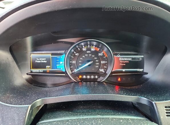 1FM5K8F86GGC49654 2016 FORD EXPLORER Black Вид щитка приладів