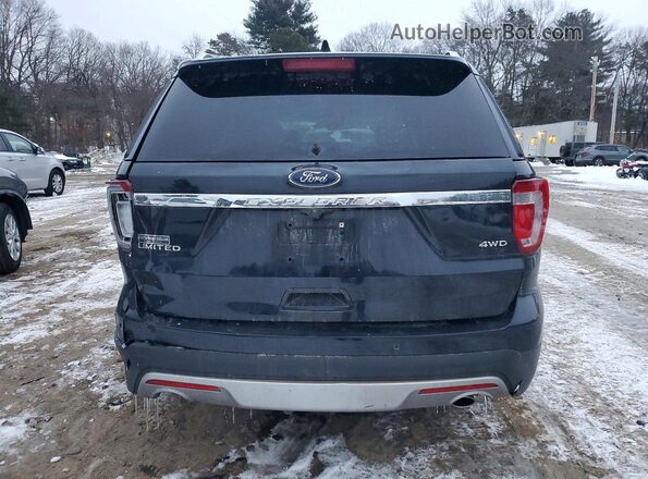 1FM5K8F86GGC49654 2016 FORD EXPLORER Black Вид ззаду