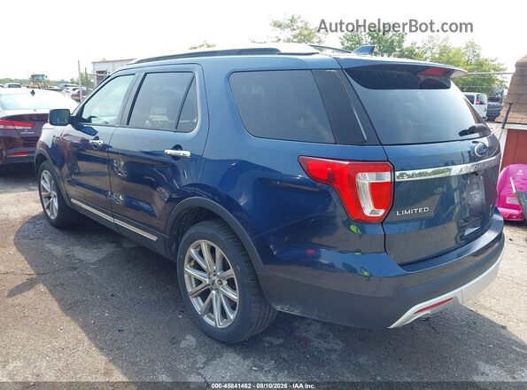 1FM5K8F87GGA20528 2016 FORD EXPLORER Blue Trasero izquierdo