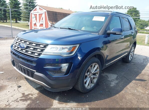 1FM5K8F87GGA20528 2016 FORD EXPLORER Blue Vista tres cuartos delantera izquierda