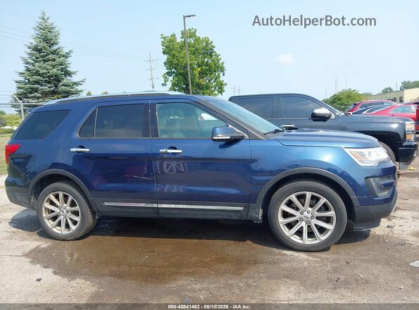 1FM5K8F87GGA20528 2016 FORD EXPLORER Blue Vista interior trasera