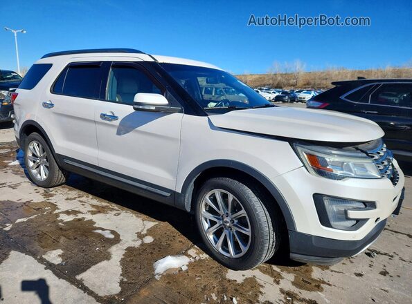 1FM5K8F87GGC86664 2016 FORD EXPLORER White Delantero derecho