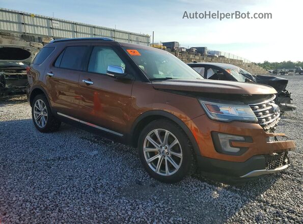 1FM5K8F87HGC36994 2017 FORD EXPLORER Orange Առջևի աջ