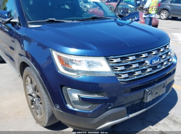 1FM5K8F88GGA70872 2016 FORD EXPLORER Blue Вид спереду