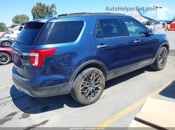 1FM5K8F88GGA70872 2016 FORD EXPLORER Blue Задня права чверть