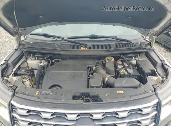 1FM5K8F88HGA25402 2017 FORD EXPLORER Серебряный Вид подкапотного пространства