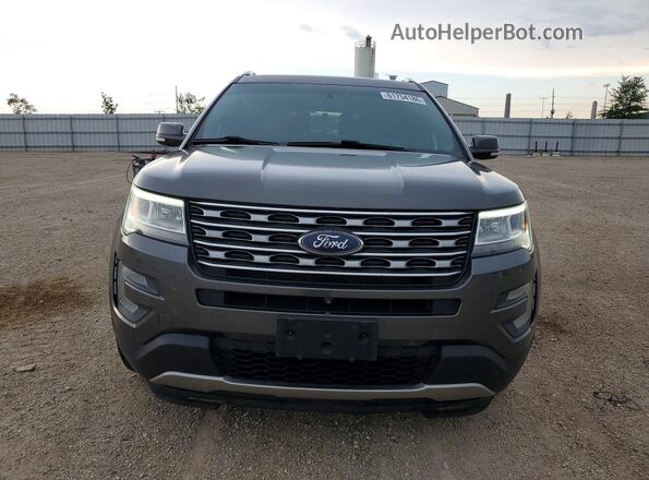 1FM5K8F88HGA56181 2017 FORD EXPLORER Gray Դիմացի տեսք