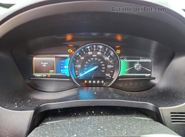 1FM5K8F88HGC32095 2017 FORD EXPLORER Black Widok zestawu wskaźników