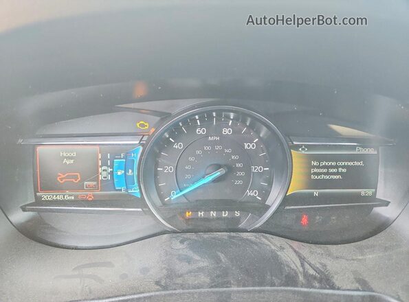 1FM5K8F88JGA68255 2018 FORD EXPLORER White Вид щитка приладів