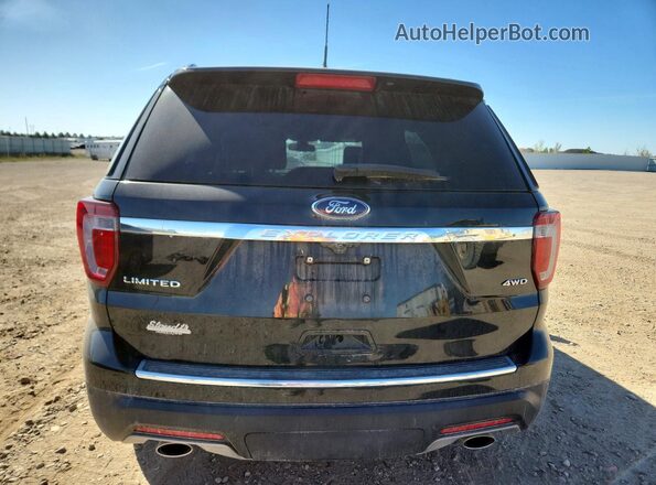 1FM5K8F88JGC41546 2018 FORD EXPLORER Black Rear view