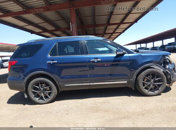 1FM5K8F89GGA50727 2016 FORD EXPLORER Blue Widok wnętrza z tyłu