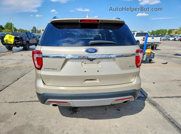 1FM5K8F89HGD88145 2017 FORD EXPLORER Золотой Вид сзади