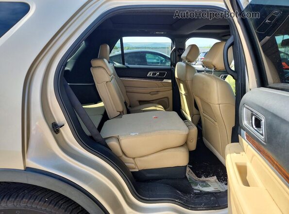 1FM5K8F89HGD88145 2017 FORD EXPLORER Золотой Вид задней части салона