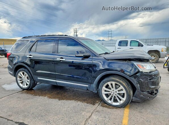 1FM5K8F89JGA97845 2018 FORD EXPLORER Black Delantero derecho