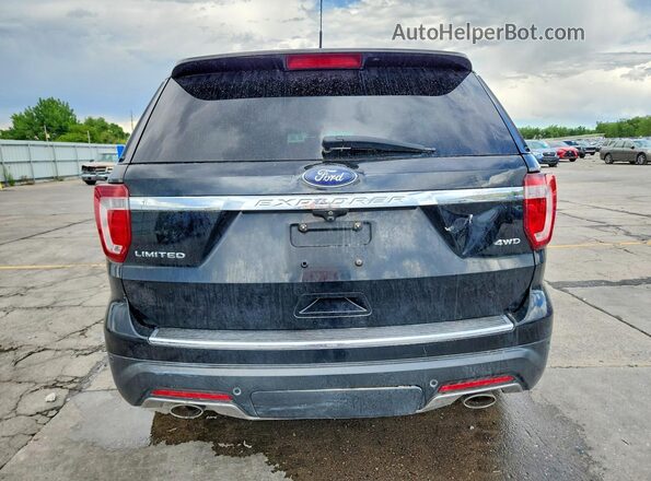 1FM5K8F89JGA97845 2018 FORD EXPLORER Black Vista trasera