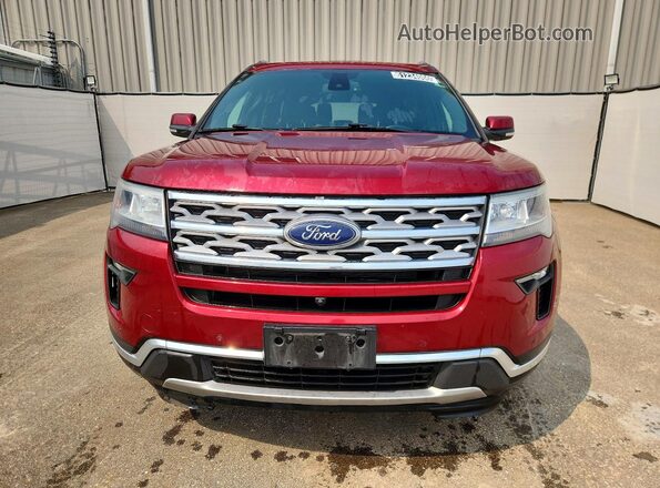 1FM5K8F89KGA78200 2019 FORD EXPLORER Red წინა ხედი