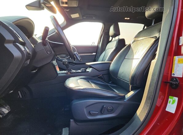 1FM5K8F89KGA78200 2019 FORD EXPLORER Red წინა სალონის ხედი