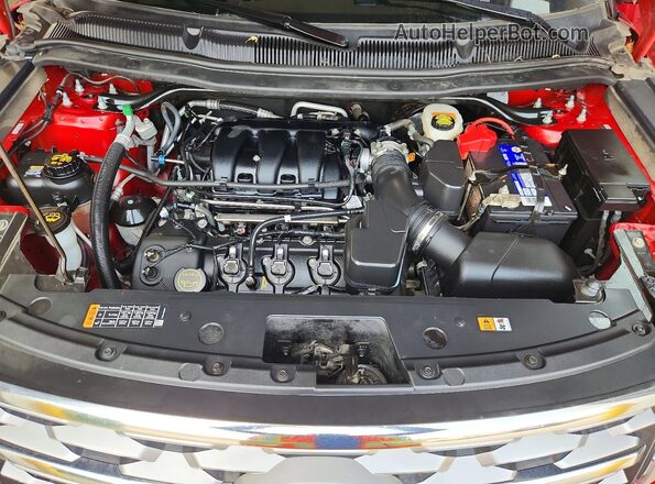 1FM5K8F89KGA78200 2019 FORD EXPLORER Red ძრავის განყოფილების ხედი