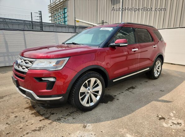 1FM5K8F89KGA78200 2019 FORD EXPLORER Red სალონის 360-გრადუსიანი ხედი
