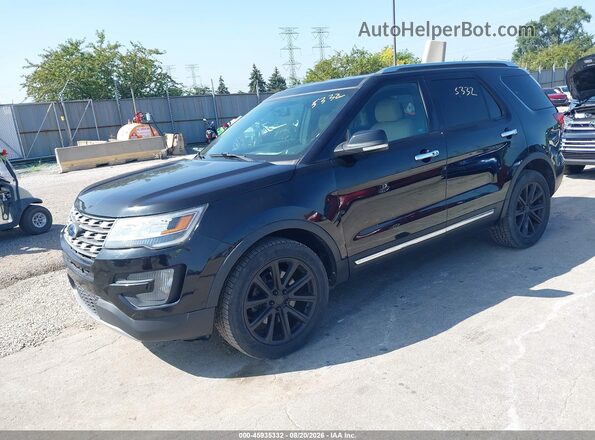 1FM5K8FH5HGC85840 2017 FORD EXPLORER Черный Передняя левая четверть