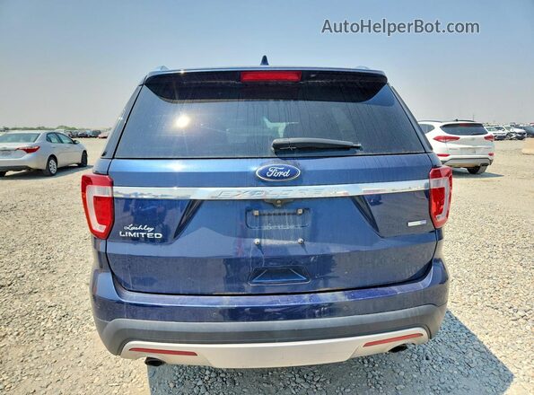 1FM5K8FH9GGA68340 2016 FORD EXPLORER Blue უკანა ხედი